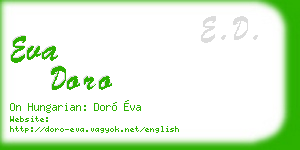 eva doro business card